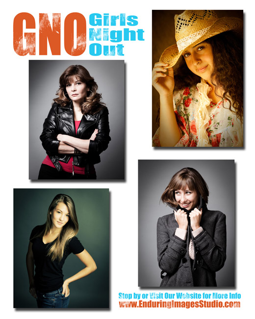 Girls night out modeling photographs